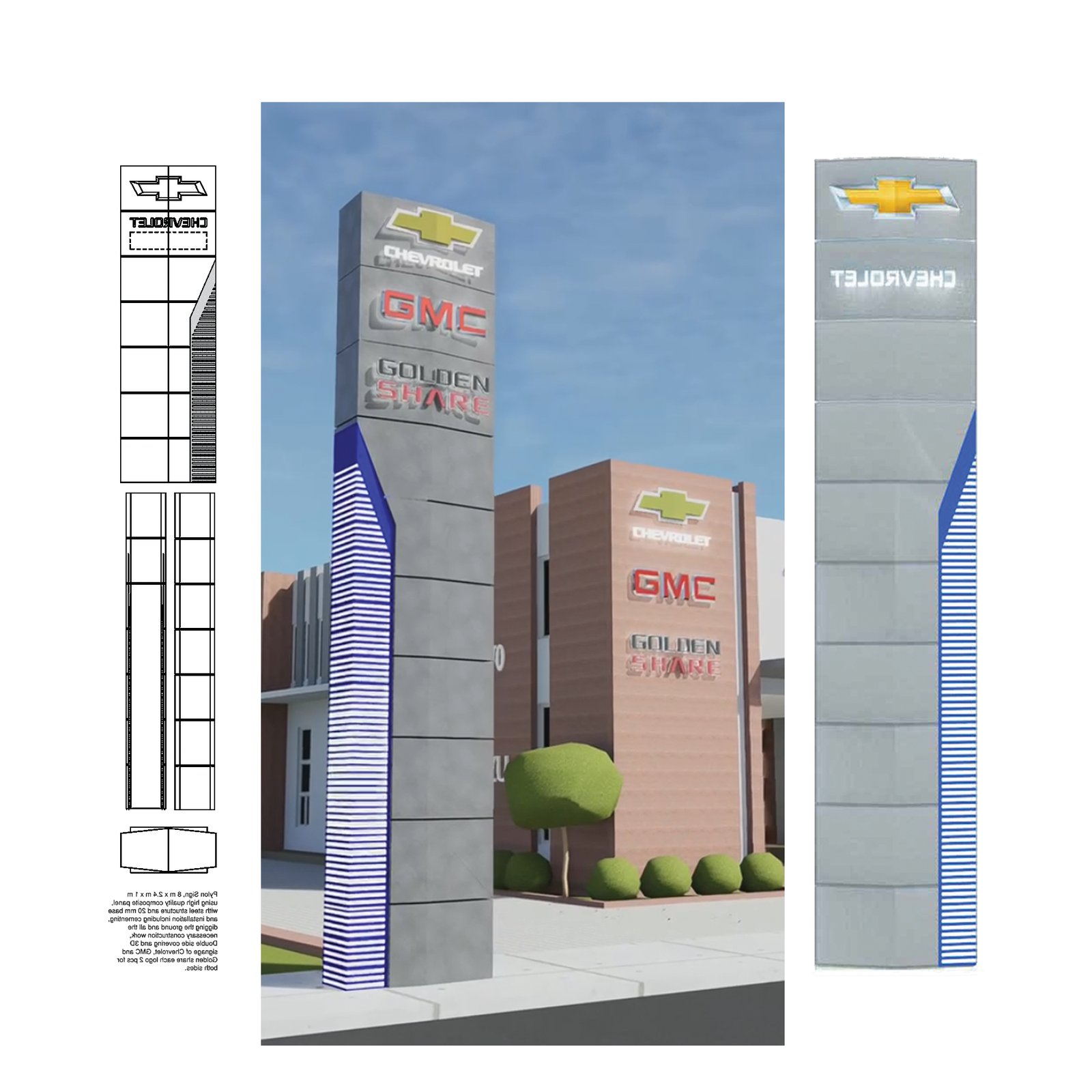 GMC Tower — Signage
